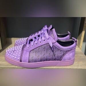 purple christian louboutin red bottom